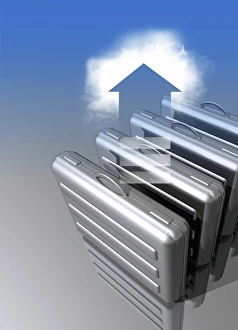 Cloud Computing Concept Prints: Cloud computing, conceptual artwork F006 / 9941