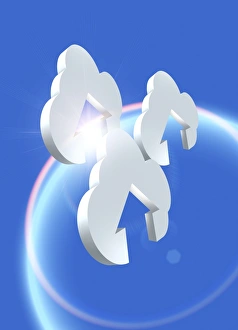 Cloud Computing Concept Prints: Cloud computing, conceptual artwork F006 / 9942