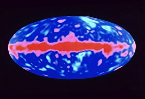 COBE DMR image of background microwave variation COBE DMR image of background microwave variation