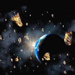 Leonid Meteor Shower Prints: Comet or asteroid debris, artwork