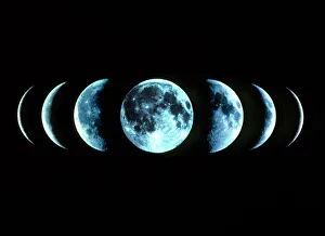 Composite image of the phases of the Moon Composite image of the phases of the Moon