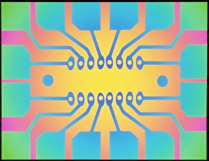 Computer artwork representing a circuit b Computer artwork representing a circuit b
