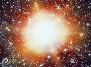 Computer artwork of a supernova explosion Computer artwork of a supernova explosion