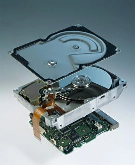 Electronic Circuitry Prints: Computer hard disk assembly