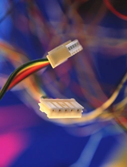 Images Dated 27th February 2001: Computer Power Cable Print (White)