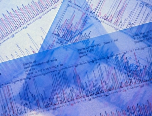 Deoxyribonucleic Acid Prints: Computer print-out of a DNA sequence