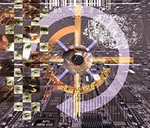 Images Dated 2001: Computer Surveillance Print