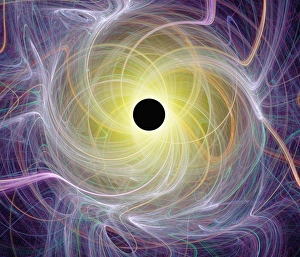 Black Hole Computer Art Print