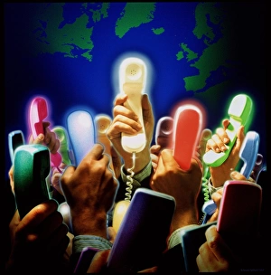 Conceptual image of global communication Conceptual image of global communication