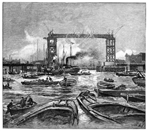 La Science Illustree Artwork Collection Prints: Construction of Tower Bridge, 1890s