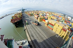 Shipping Industry Prints: Container ship and port