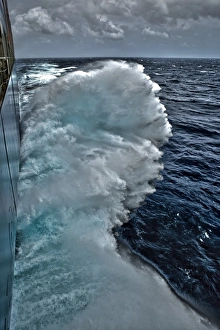 Ocean Liner Prints: Container ship at sea