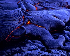 Lava Rock Formation Prints: Cooling lava flow