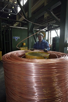 Images Dated 1st July 2008: Copper Wire Manufacturing Print