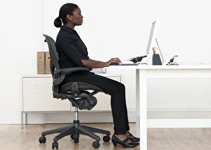 Model Released Images Prints: Correct seated posture