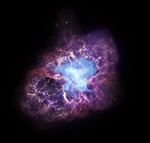 Supernova Remnant Prints: Crab nebula