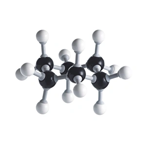 Cyclohexane Molecule Print in Chair Conformation
