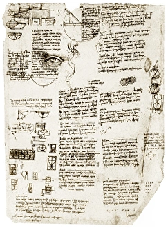 Renaissance Engineering Drawings Prints: Da Vincis notebook