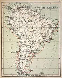 Darwins Beagle Voyage Map South America Darwins Beagle Voyage Map South America
