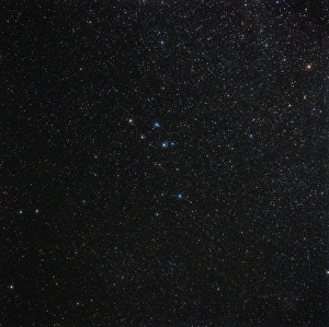 Prints of Aquarius constellation. Optical image of the zodiacal constellation Aquarius, the water bearer. North is at top. Aquarius is a large and sprawling constellation which contains few bright stars Images Dated 2001 March: Optical Print of Aquarius Constellation