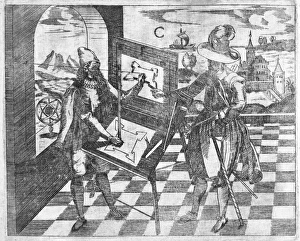 Perspective Drawing Techniques Prints: Demonstration of perspective