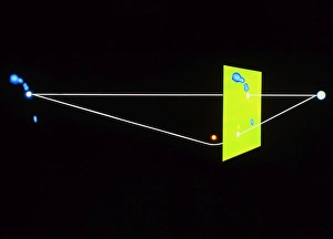 Diagram of gravitational focusing of double quasar Diagram of gravitational focusing of double quasar