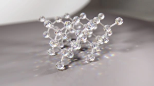 Images Dated 2nd October 2013: Diamond Structure Print: A 3D Model of Carbon Atoms