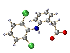 Images Dated 10th June 2005: Diclofenac Molecular Model Print