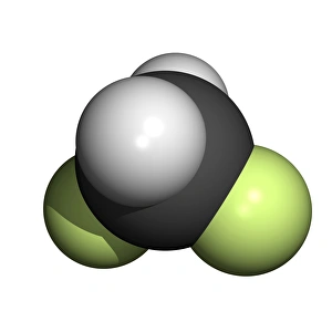 Greenhouse Gas Emissions Prints: Difluoromethane molecule