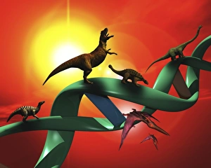 Deoxyribonucleic Acid Prints: Dinosaur DNA