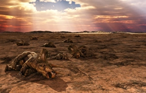 Dinosaur Extinction Prints: Dinosaur extinction, artwork