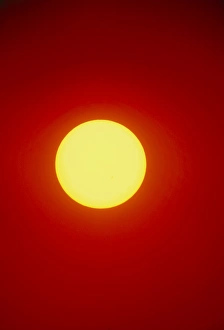 Sunset Sky Colors Prints: Disc of the Sun at sunset
