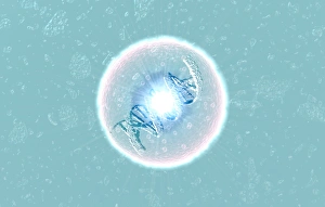 DNA Double Helix Prints: DNA in bubble