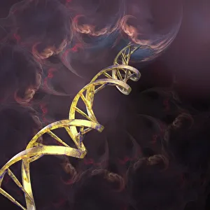 DNA Prints: Double Helix DNA Molecule Print