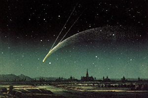 Astronomical Illustration Prints: Donatis Comet, 1858
