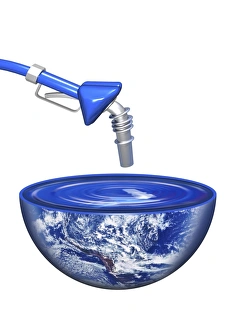 Environmental Degradation Images Prints: Draining Earths resources, artwork