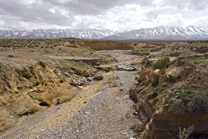High Atlas Mountains View Prints: Dry river in Morocco
