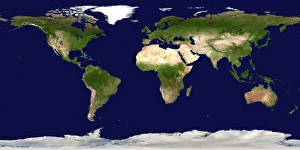 Earth From Space Image Prints: Whole Earth map