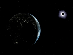 Total Solar Eclipse Prints: Earth and solar eclipse