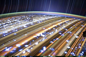 Earth and star trails, from space C013/4893 Earth and star trails, from space C013/4893