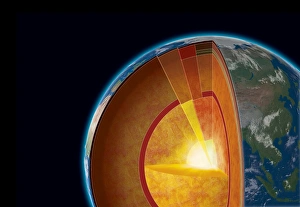 Earths internal structure, artwork Earths internal structure, artwork