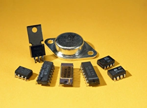 Circuit Board Components Prints: Electronic circuit board components