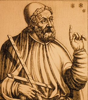 Engraving of Ptolemy, an Egyptian astronomer Engraving of Ptolemy, an Egyptian astronomer