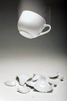 Images Dated 7th April 2011: Entropy shown by broken cup Print