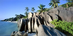 La Digue Island Seychelles Prints: Eroded granite
