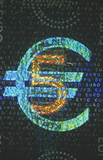 Euro bank note hologram Euro bank note hologram