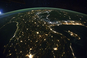 Europe and middle east at night, ISS Europe and middle east at night, ISS