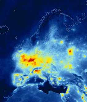 European nitrogen dioxide emissions, 2008 C016/3063 European nitrogen dioxide emissions, 2008 C016/3063