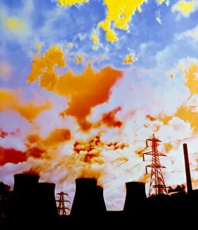 Images Dated 21st May 1990: False-colour photograph of Ferrybridge
