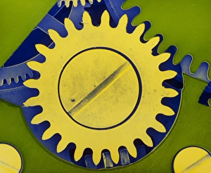 False-colour SEM of the crown wheel of a watch False-colour SEM of the crown wheel of a watch